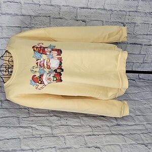 GNOMES Christmas Yellow Oversized Graphic Sweatshirt‎ XL